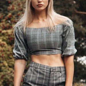 Fashion Nova pleaded crop top